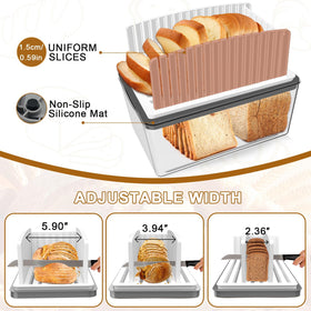 Kiss Core crumb tray removable for easy cleaning after slicing