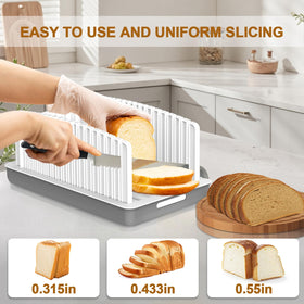 Kiss Core Upgrade Bread Slicer with crumb tray for easy cleanup