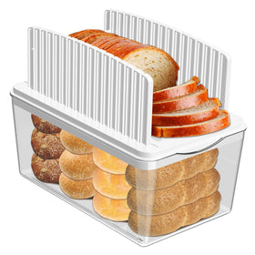 Kiss Core upgrade pull-out bread slicer with box enables clean, hands-free slicing