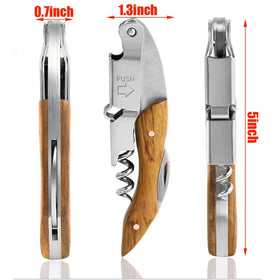 Kit-Home beer opener integrated into a professional corkscrew for quick service