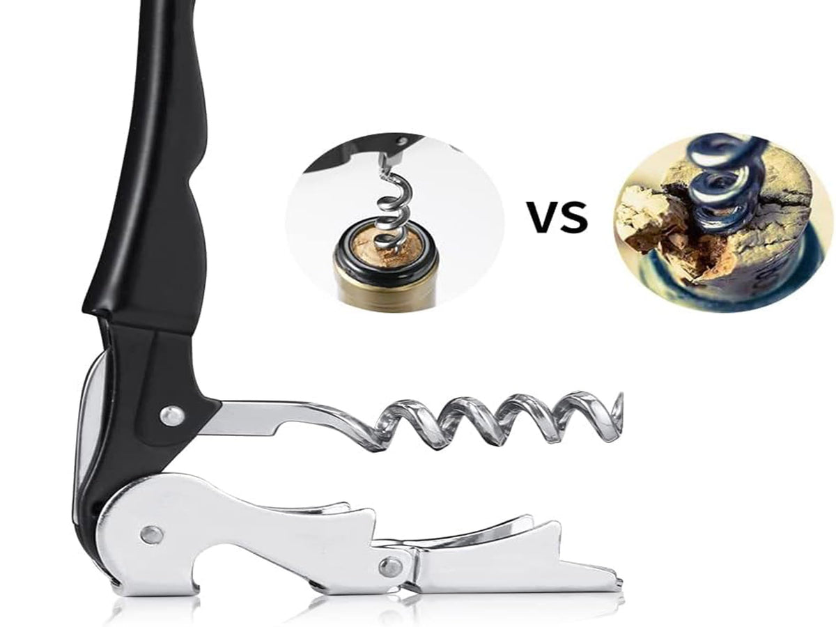 Kit-Home integrated foil cutter speeds bottle preparation.