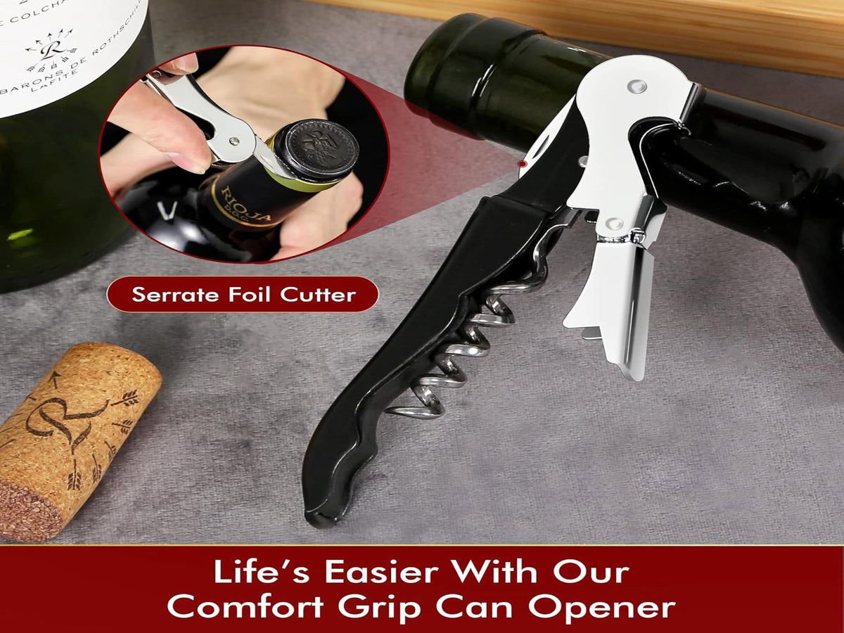 Kit-Home multi-function opener handles wine and beer with ease.