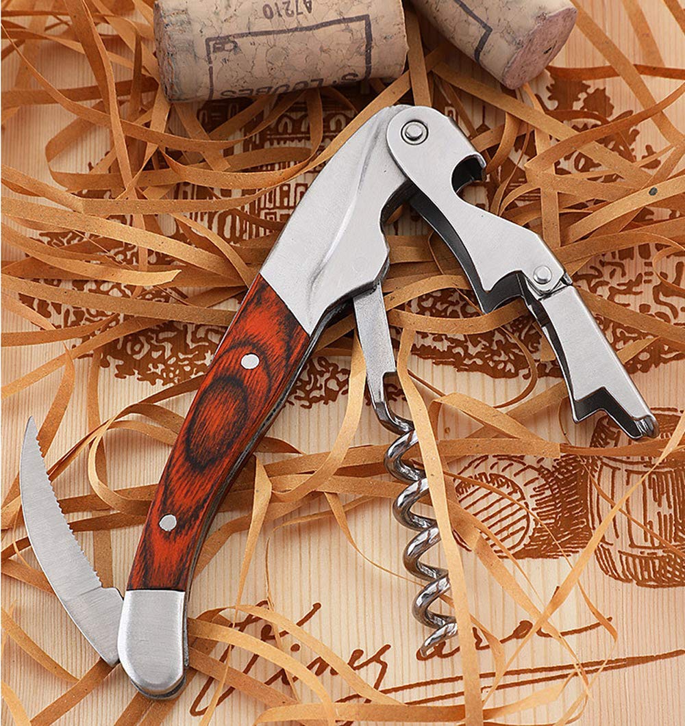 Kit-Home portable three-pack corkscrews ideal for travel, camping, and catering.