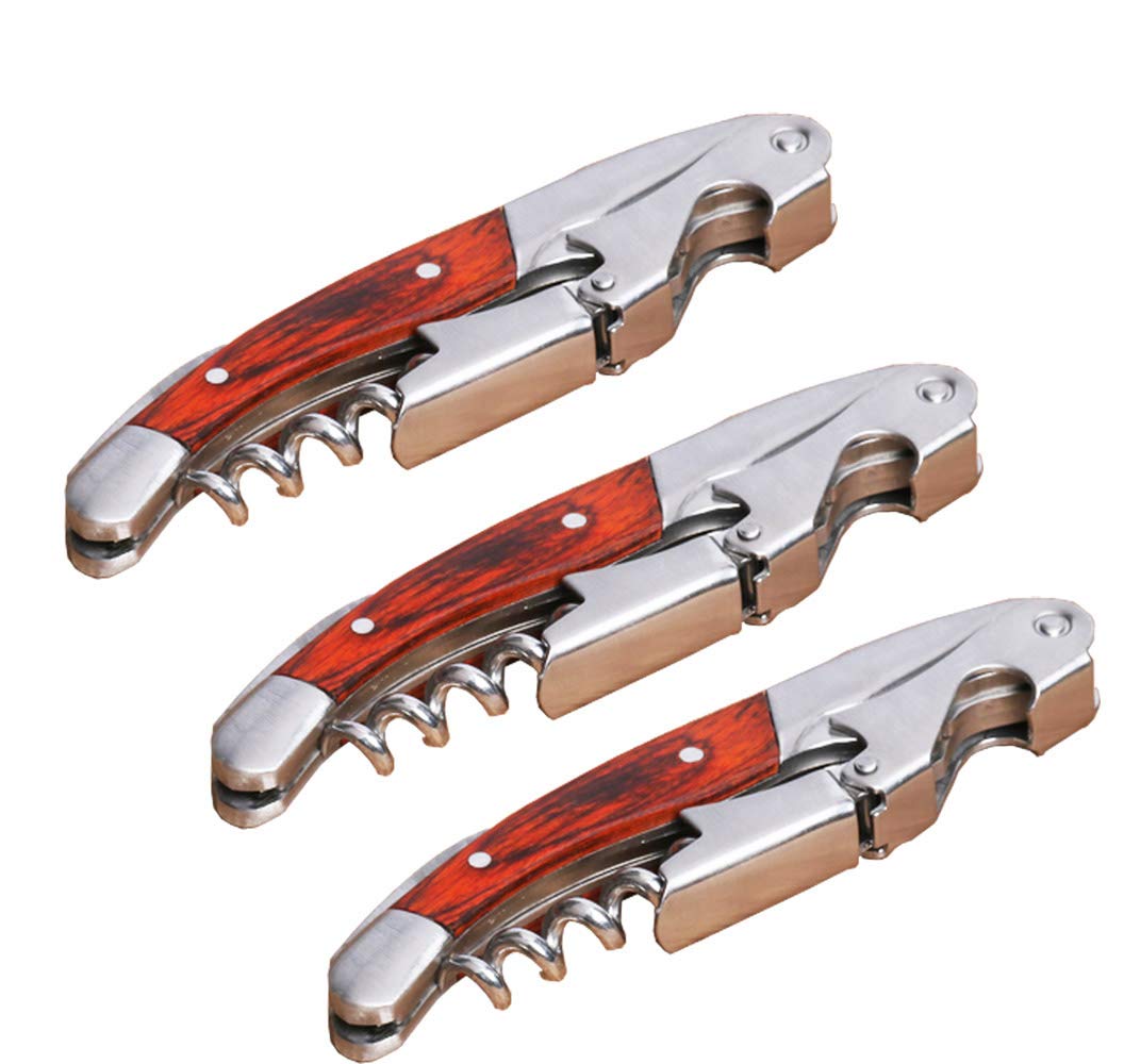 Kit-Home professional waiter corkscrew with rosewood handle for bartenders and servers.