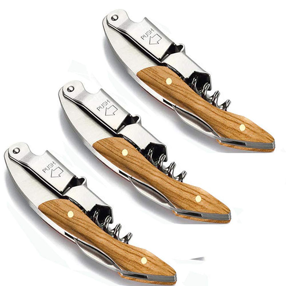 Kit-Home rosewood-handle waiter corkscrew for comfortable grip and precision