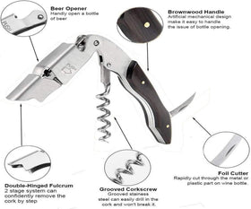 Kit-Home wine key in bar scene demonstrates fast service.