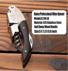 Kit-Home stainless steel wine key close-up shows sturdy hinge and build.