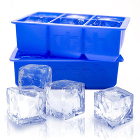 Kitch two-inch ice cubes tray showing large cubes for cocktails.