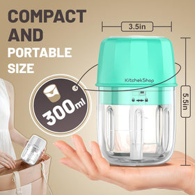 KitchekShop cordless chopper with USB charging for travel cooking