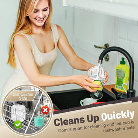 KitchekShop easy-clean parts; dishwasher-safe for convenient maintenance