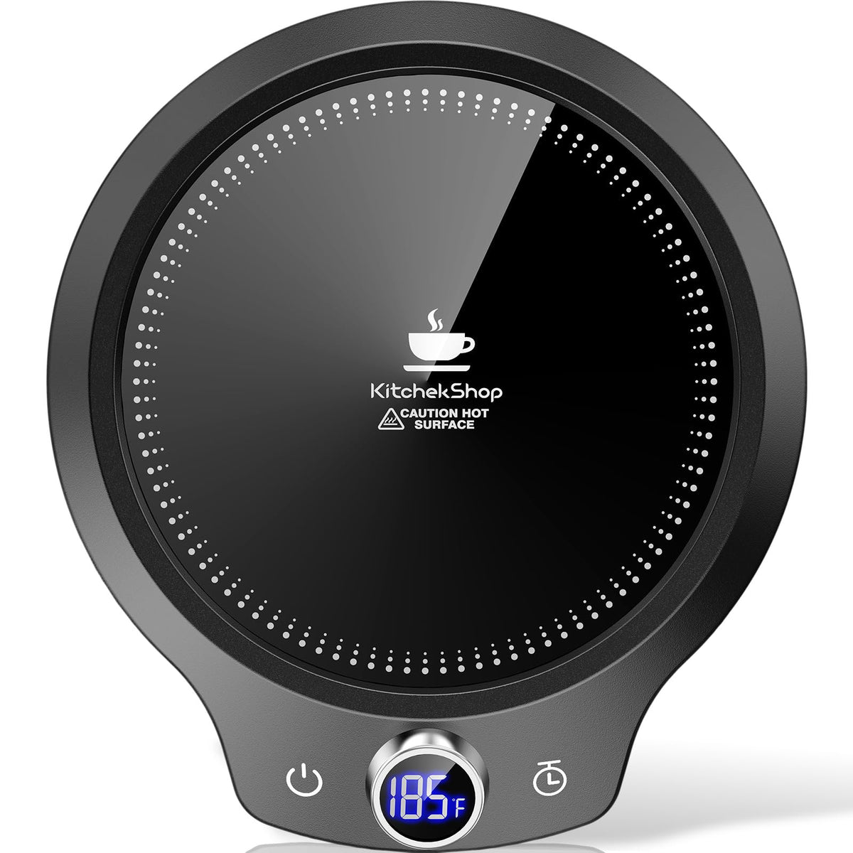 KitchekShop fast-heating mug warmer with gravity sensor maintains beverages at the ideal temperature