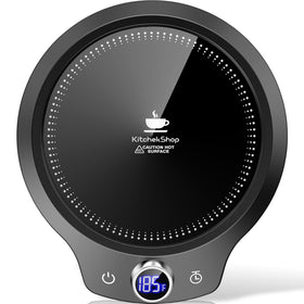 KitchekShop fast-heating mug warmer with gravity sensor maintains beverages at the ideal temperature