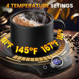 KitchekShop mug warmer auto-pause/resume prevents spills and conserves energy