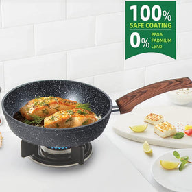 Kitchen Academy 1.5-quart saucepan with lid for precise simmering.