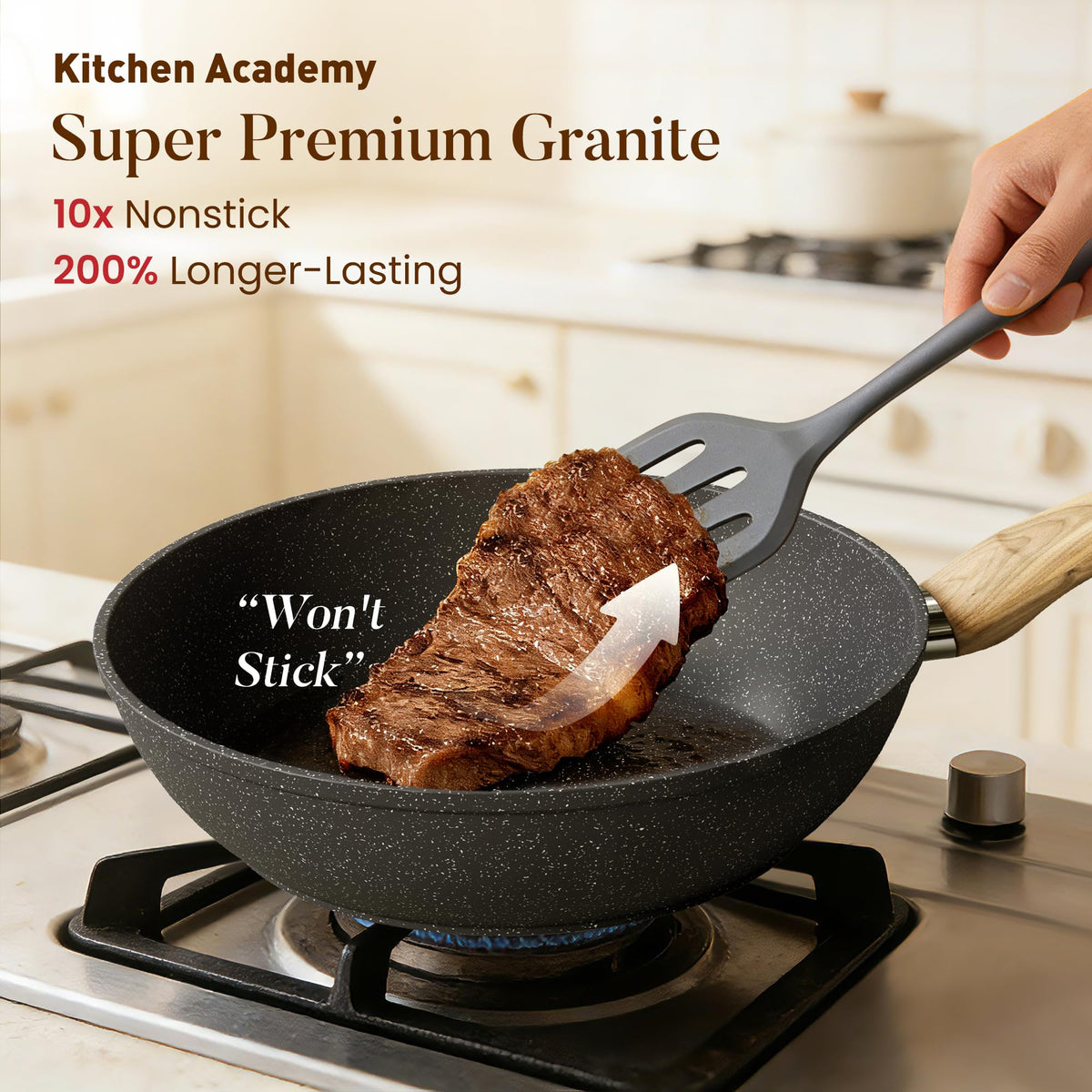 Kitchen Academy 11-inch fry pan ideal for searing and quick meals