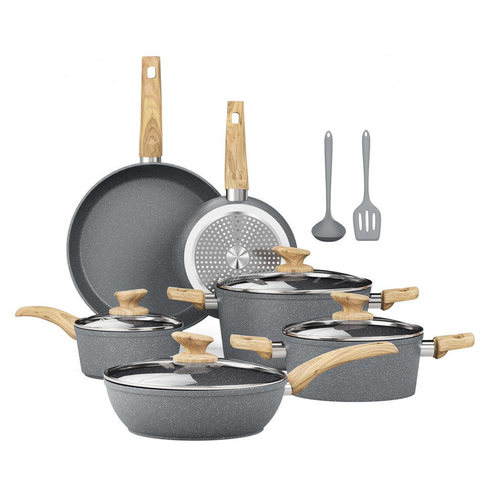Kitchen Academy 8-inch fry pan with granite nonstick surface for easy cooking