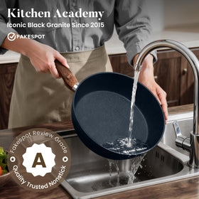 Kitchen Academy 3-quart casserole with lid for versatile meals.