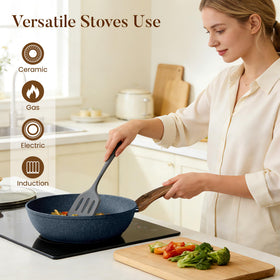 Kitchen Academy 5-quart casserole with lid for family meals.
