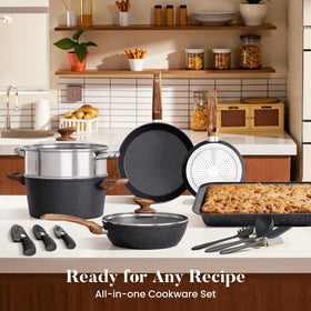 Kitchen Academy bakelite handles stay cool and durable during everyday cooking