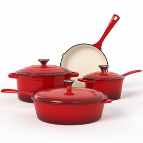 Kitchen Academy enameled cast iron 10in fry pan for quick searing and even browning