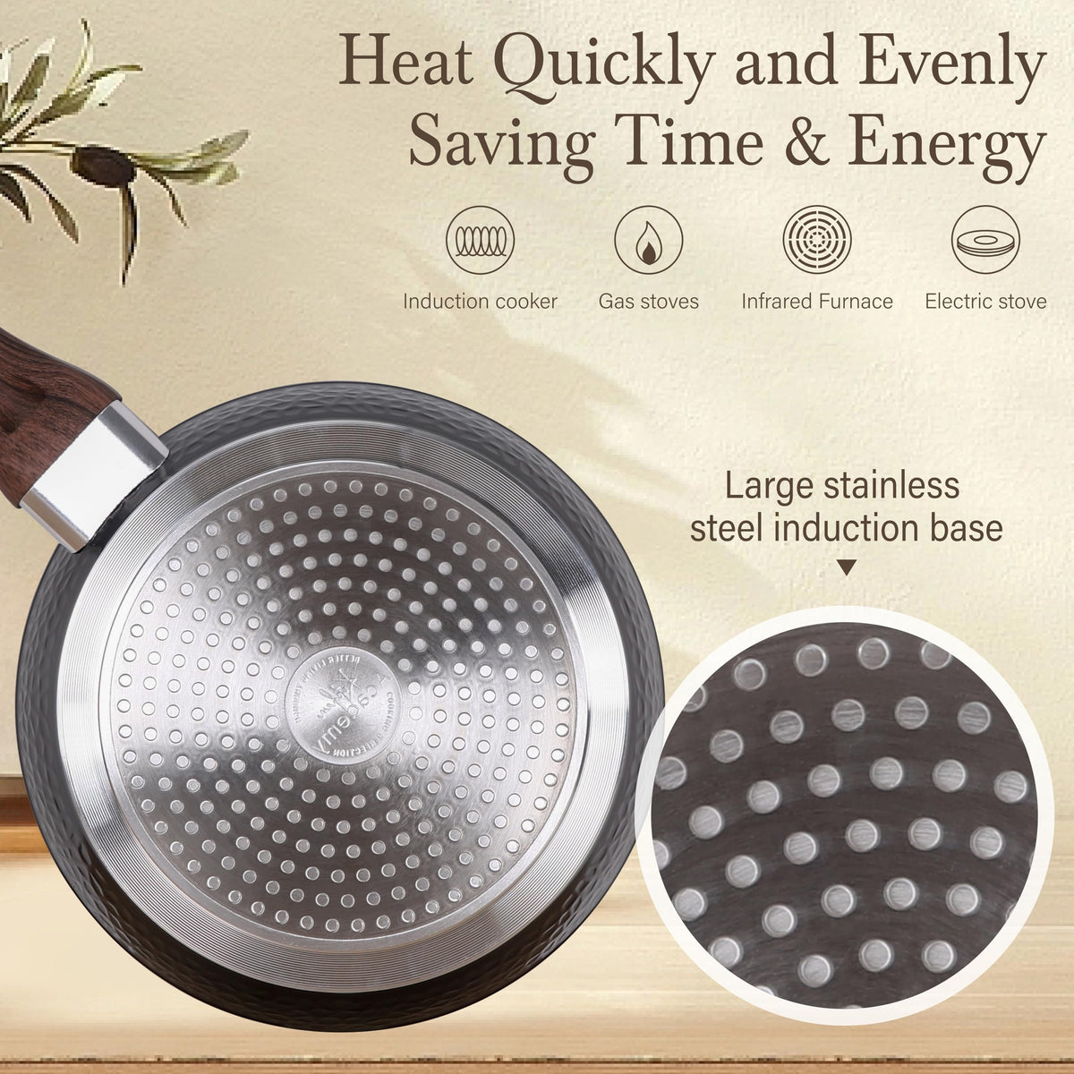 Kitchen Academy 11-inch fry pan ideal for searing and flipping.