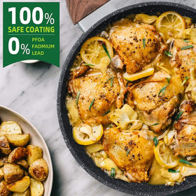 Kitchen Academy 3-quart casserole with lid for braising and meals.