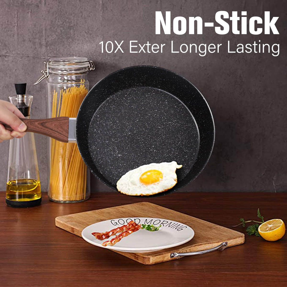 Kitchen Academy 3-quart wok with lid for high-heat stir-fries.