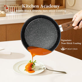 Kitchen Academy induction-ready base delivers even heating across stovetops.