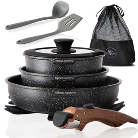 Kitchen Academy removable-handle 8-inch fry pan for RV cooking versatility