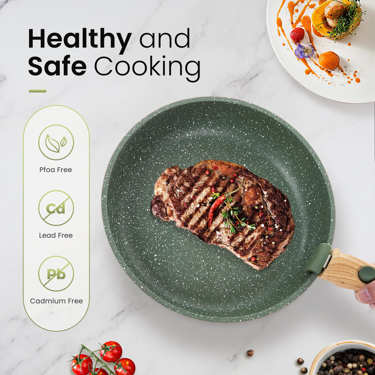 Kitchen Academy silicone utensils pair ready for mess-free stirring and safe nonstick use.