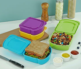 Kitchen & Cabana purple fun size sandwich containers for compact snack portions