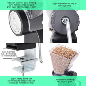 Kitchen Crop multi-grain capability supports wheat, oats, rice, and more for blends.