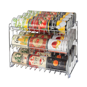 Kitchen Details 3-tier can organizer on countertop offers quick access to canned goods.