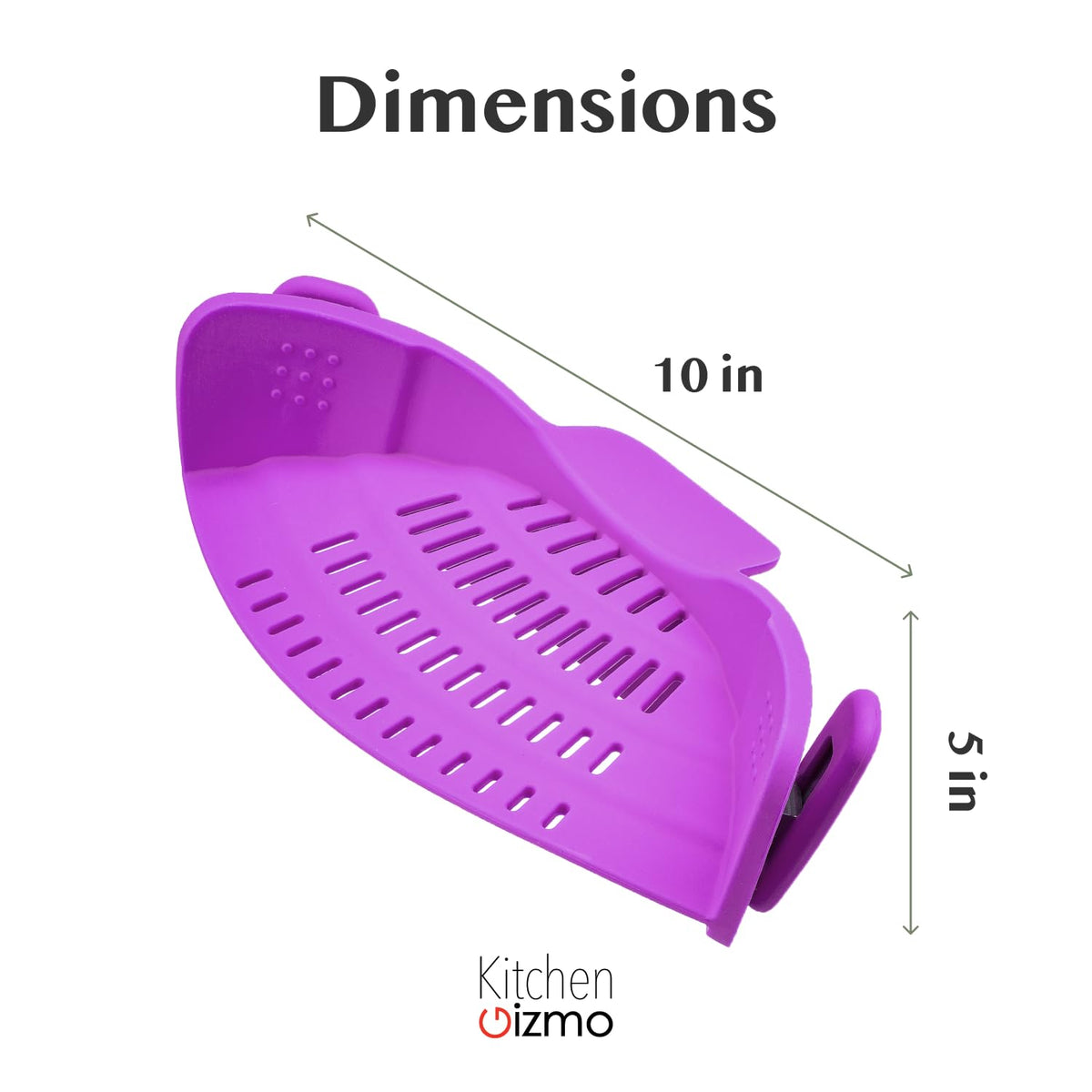 Kitchen Gizmo Snap N Strain on a bowl for quick veggie drains