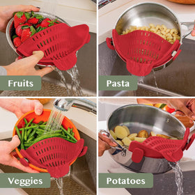 Kitchen Gizmo Snap N Strain large-capacity colander for big batches.