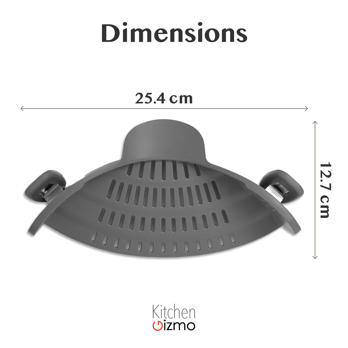 Kitchen Gizmo Snap N' Strain universal-fit clip attaches to most pots and pans