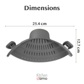 Kitchen Gizmo Snap N' Strain universal-fit clip attaches to most pots and pans