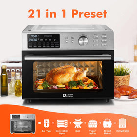 Kitchen in the box 32QT dual glass doors reduce heat loss for efficient cooking