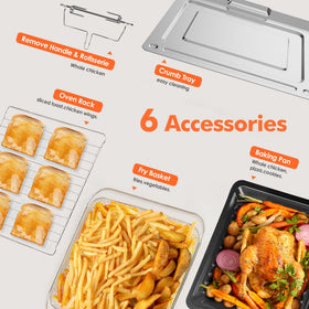Kitchen in the box 32QT even-crisp results with 1800W power