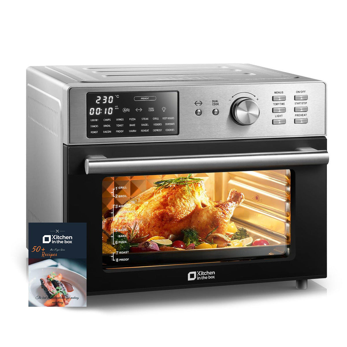 Kitchen in the box 32QT front view of the air fryer oven for family meals