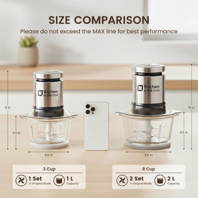 Kitchen in the box 8cup stainless meat bowl supports clean, safe meat grinding.