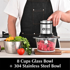 Kitchen in the box S-blades set enabling fast, even chopping.