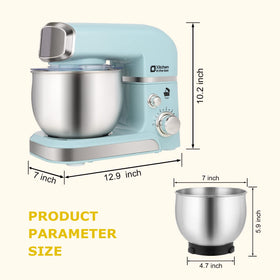 Tilt-head Kitchen in the box stand mixer for easy bowl access and changes