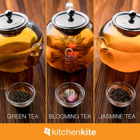 Kitchen Kite 35oz capacity suits loose leaf and blooming teas