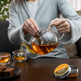 Kitchen Kite deep infuser traps leaves for flavorful, clear tea