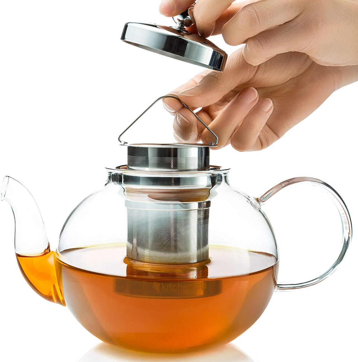 Kitchen Kite teapot is stovetop, microwave, and dishwasher safe for easy use
