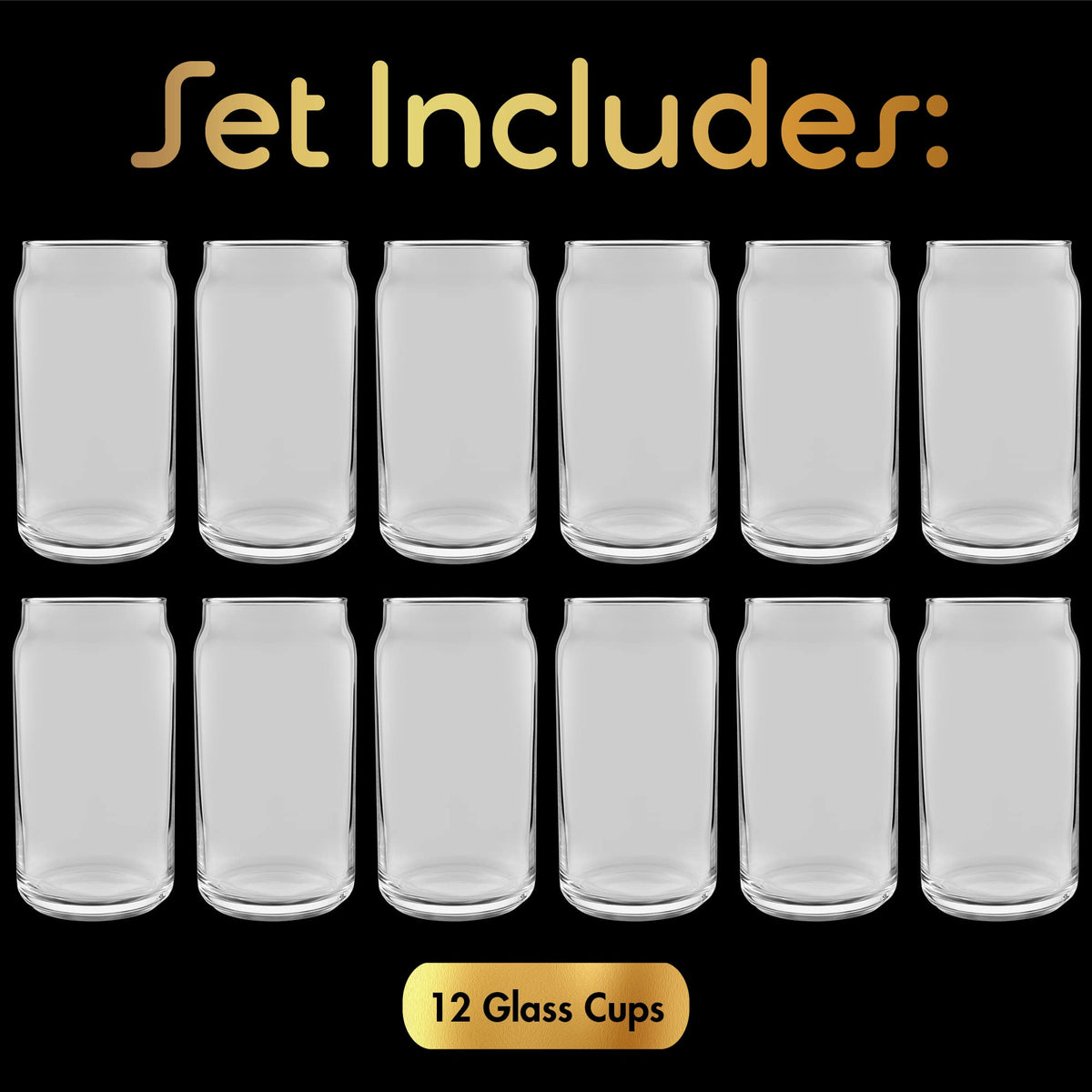 Kitchen Lux modern clear glassware for everyday kitchen use.