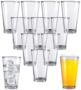 Kitchen Lux pint beer glasses with tall clear tumblers for beer and cocktails