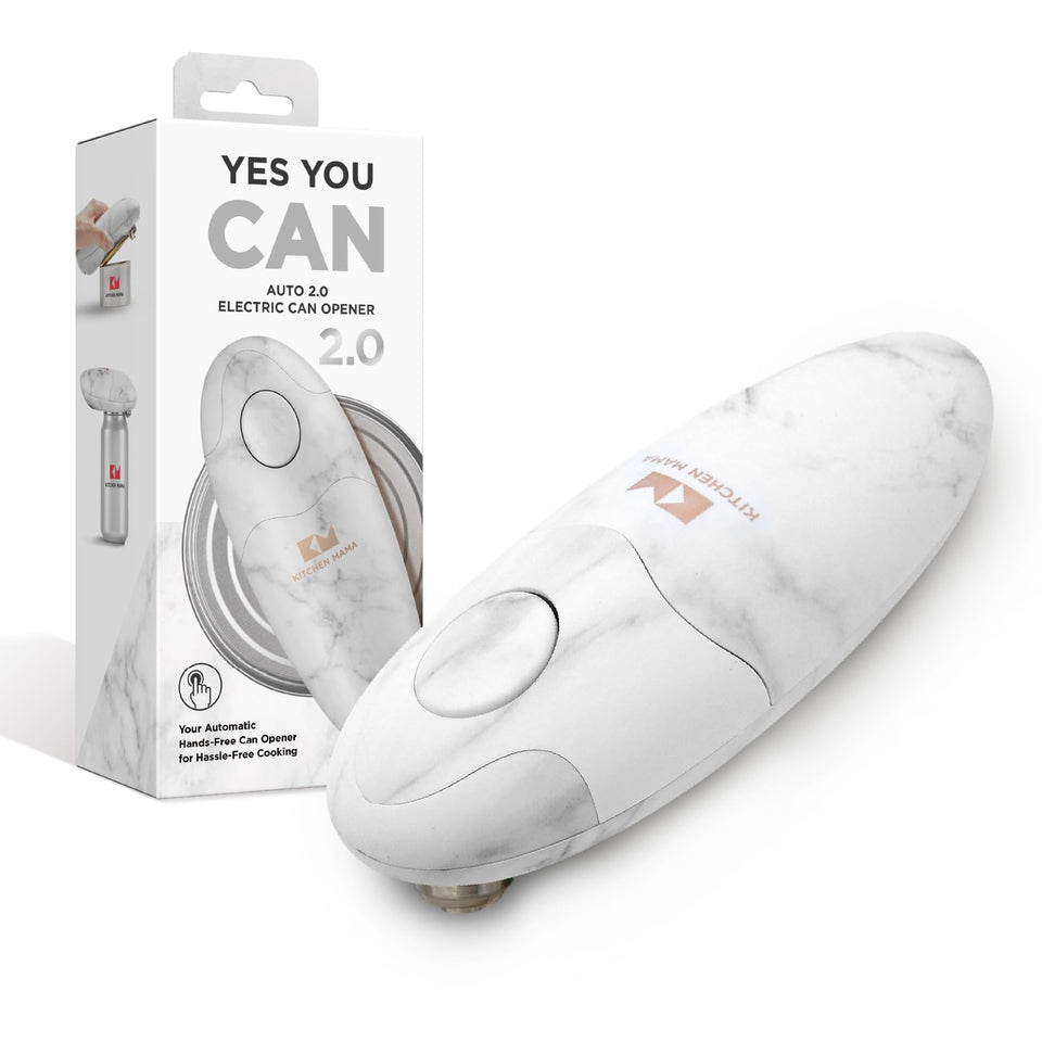 Kitchen Mama Auto 2.0 blade opens most cans with a smooth, edge-free cut.