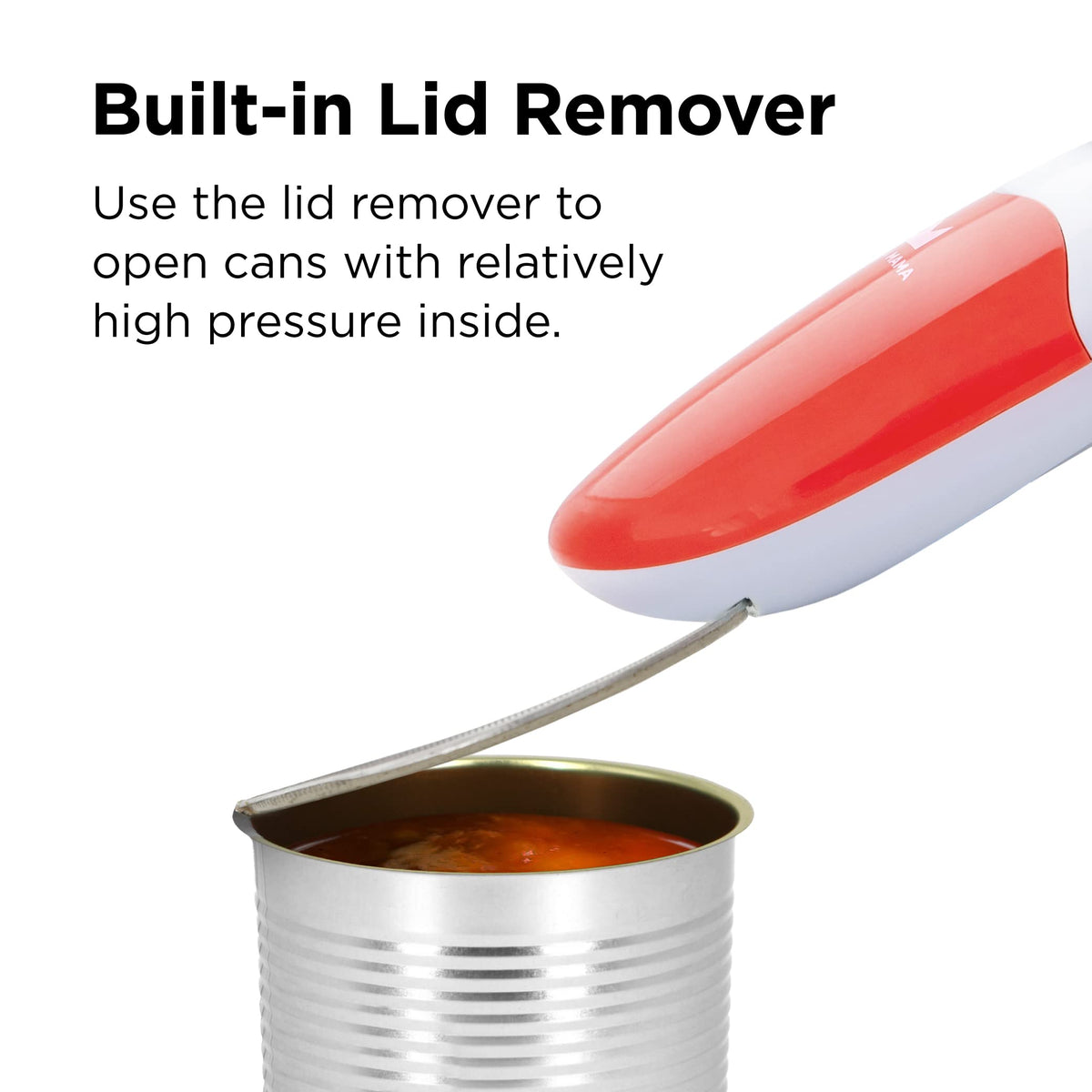 Kitchen Mama Auto 2.0 smooth-edge cutting leaves safe lids without sharp edges.